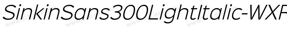 SinkinSans300LightItalic-WXRO字体转换