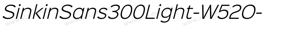 SinkinSans300Light-W52O字体转换
