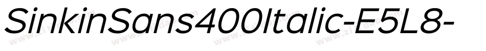 SinkinSans400Italic-E5L8字体转换