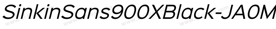 SinkinSans900XBlack-JA0M字体转换