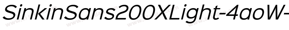 SinkinSans200XLight-4aoW字体转换