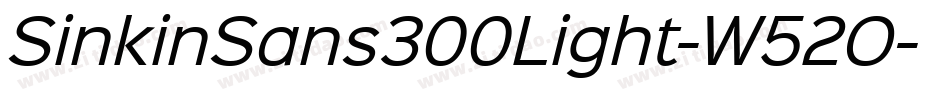 SinkinSans300Light-W52O字体转换