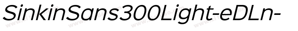 SinkinSans300Light-eDLn字体转换