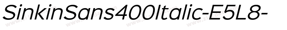 SinkinSans400Italic-E5L8字体转换
