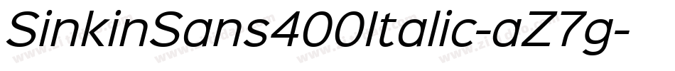 SinkinSans400Italic-aZ7g字体转换