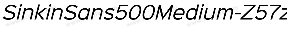 SinkinSans500Medium-Z57z字体转换