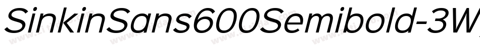 SinkinSans600Semibold-3Wg8字体转换