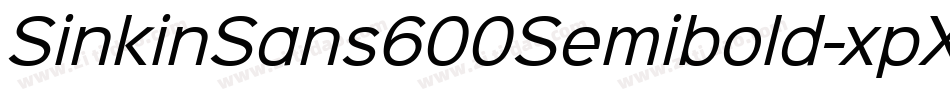SinkinSans600Semibold-xpXq字体转换