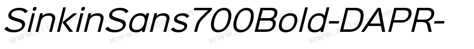 SinkinSans700Bold-DAPR字体转换