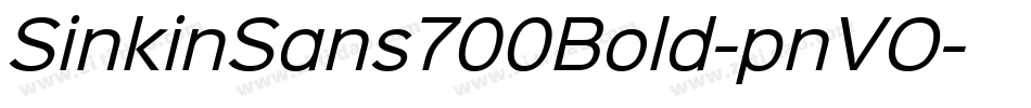 SinkinSans700Bold-pnVO字体转换