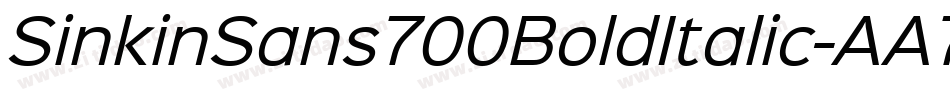 SinkinSans700BoldItalic-AA7A字体转换