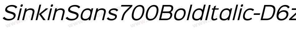 SinkinSans700BoldItalic-D6zR字体转换