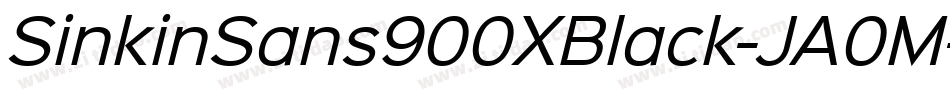 SinkinSans900XBlack-JA0M字体转换