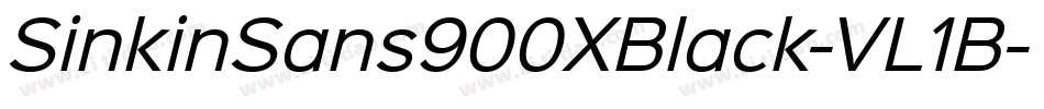 SinkinSans900XBlack-VL1B字体转换