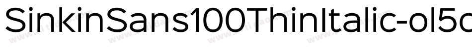 SinkinSans100ThinItalic-ol5o字体转换