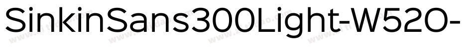 SinkinSans300Light-W52O字体转换
