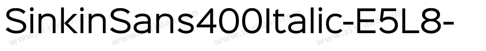 SinkinSans400Italic-E5L8字体转换