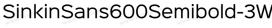 SinkinSans600Semibold-3Wg8字体转换