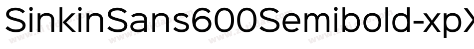 SinkinSans600Semibold-xpXq字体转换