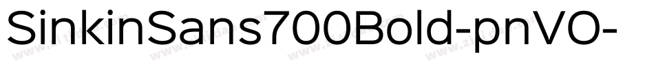 SinkinSans700Bold-pnVO字体转换