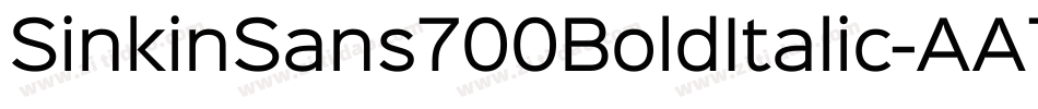 SinkinSans700BoldItalic-AA7A字体转换