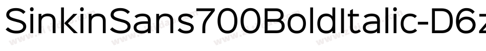 SinkinSans700BoldItalic-D6zR字体转换
