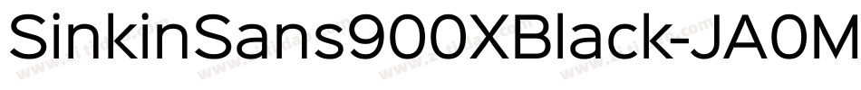 SinkinSans900XBlack-JA0M字体转换