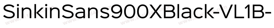 SinkinSans900XBlack-VL1B字体转换
