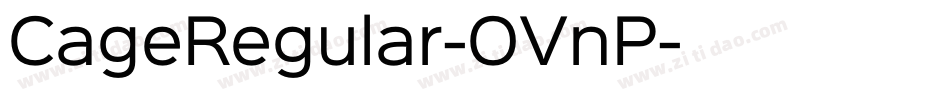 CageRegular-OVnP字体转换