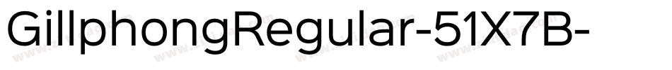 GillphongRegular-51X7B字体转换
