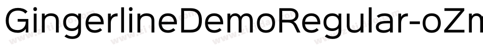 GingerlineDemoRegular-oZmx字体转换