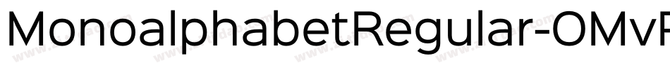 MonoalphabetRegular-OMvP字体转换