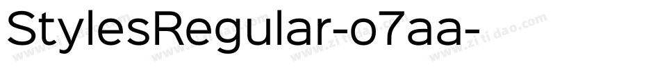 StylesRegular-o7aa字体转换
