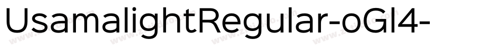 UsamalightRegular-oGl4字体转换