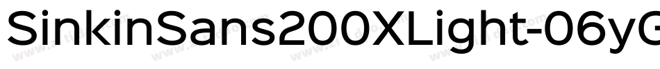 SinkinSans200XLight-06yG字体转换
