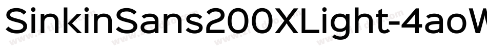 SinkinSans200XLight-4aoW字体转换