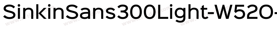 SinkinSans300Light-W52O字体转换