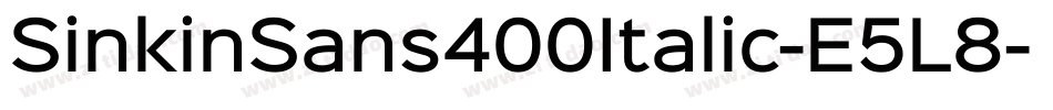SinkinSans400Italic-E5L8字体转换