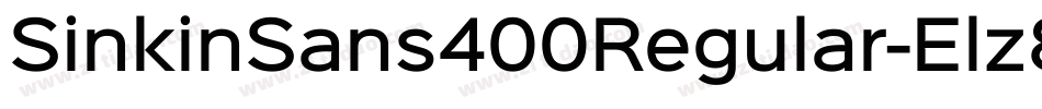 SinkinSans400Regular-Elz8字体转换