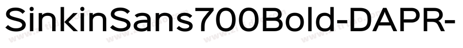 SinkinSans700Bold-DAPR字体转换
