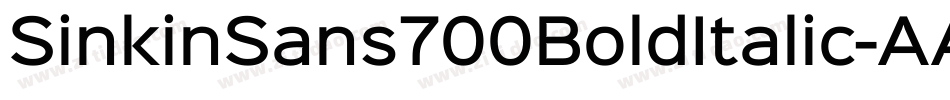 SinkinSans700BoldItalic-AA7A字体转换