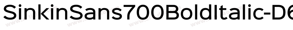 SinkinSans700BoldItalic-D6zR字体转换