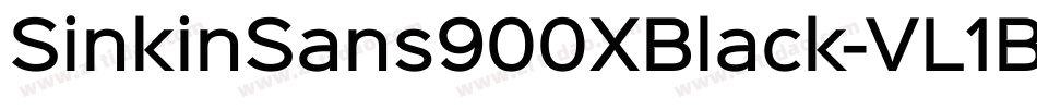 SinkinSans900XBlack-VL1B字体转换