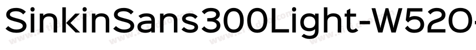 SinkinSans300Light-W52O字体转换