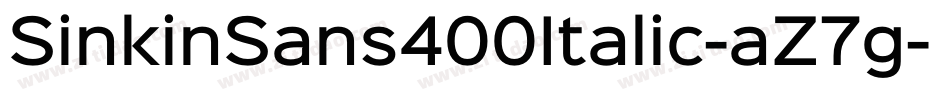 SinkinSans400Italic-aZ7g字体转换