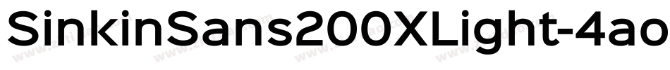 SinkinSans200XLight-4aoW字体转换