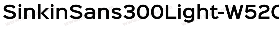 SinkinSans300Light-W52O字体转换