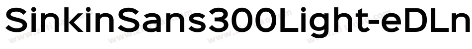 SinkinSans300Light-eDLn字体转换