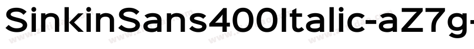 SinkinSans400Italic-aZ7g字体转换