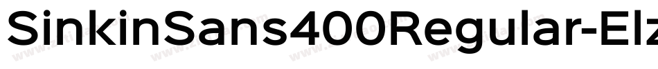 SinkinSans400Regular-Elz8字体转换